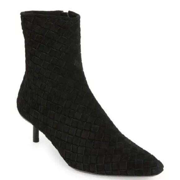 NEW Rag & Bone Black leather ankle boot Rio Mid boot  suede size 7.5 womens - Picture 2 of 11